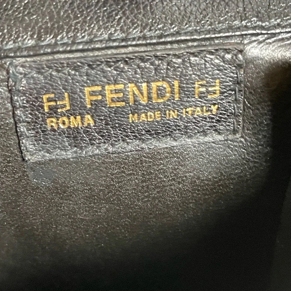 Fendi Vintage Black Woven Leather Rope Strap Crossbody Bag - Picture 13 of 16